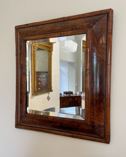WILLIAM MARY WALNUT CUSHION MIRROR - ADDITIONAL PHOTO 2