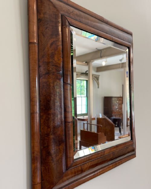 WILLIAM MARY WALNUT CUSHION MIRROR - ADDITIONAL PHOTO 3