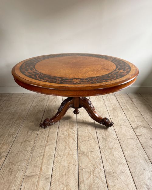 magnificent walnut and marquetry centre table - CATEGORY: ANTIQUE TABLES - DATED 19TH CENTURY