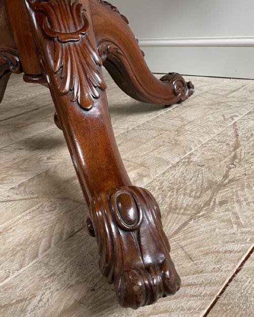 MAGNIFICENT WALNUT AND MARQUETRY CENTRE TABLE - ADDITIONAL PHOTO 5