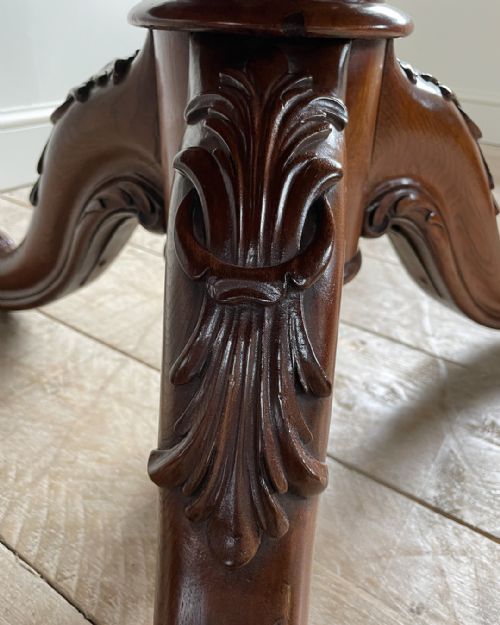 MAGNIFICENT WALNUT AND MARQUETRY CENTRE TABLE - ADDITIONAL PHOTO 9