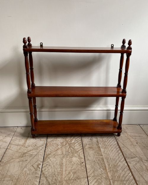 19TH CENTURY MAHOGANY WALL SHELVES - ADDITIONAL PHOTO 1