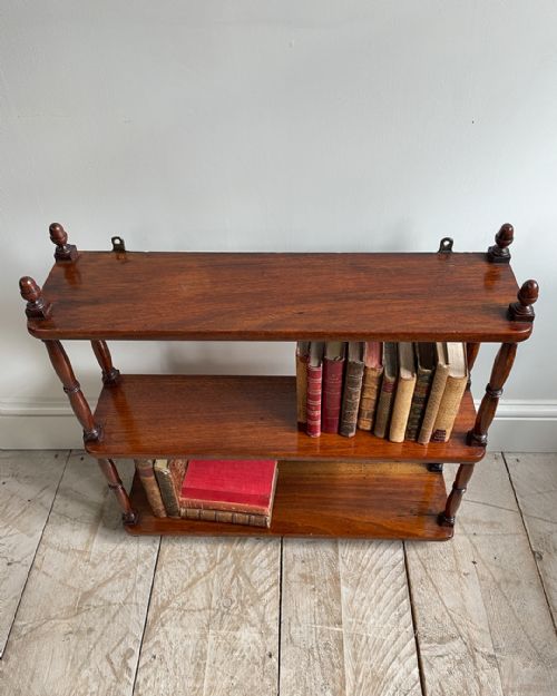 19TH CENTURY MAHOGANY WALL SHELVES - ADDITIONAL PHOTO 4