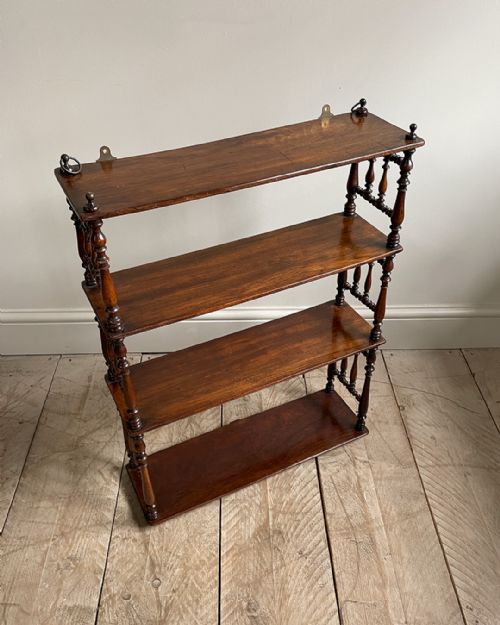 FINE SET OF MAHOGANY WALL SHELVES - ADDITIONAL PHOTO 1