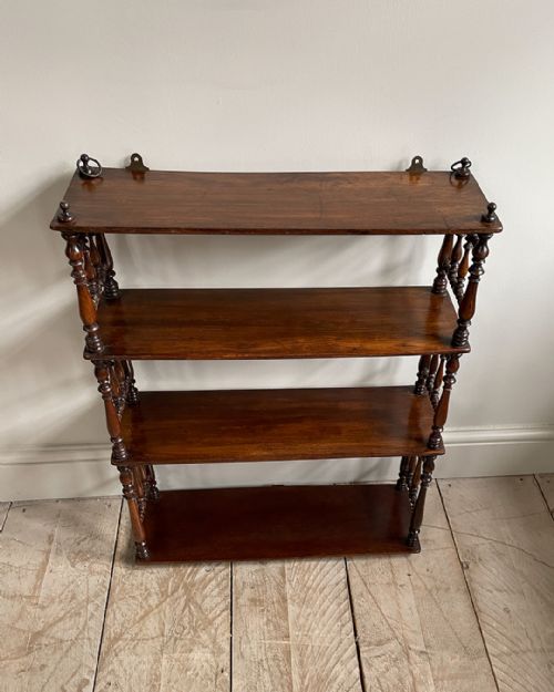 FINE SET OF MAHOGANY WALL SHELVES - ADDITIONAL PHOTO 2