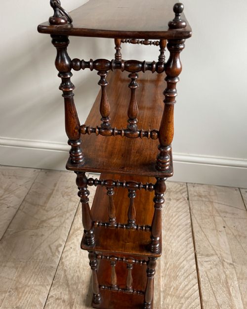 FINE SET OF MAHOGANY WALL SHELVES - ADDITIONAL PHOTO 3