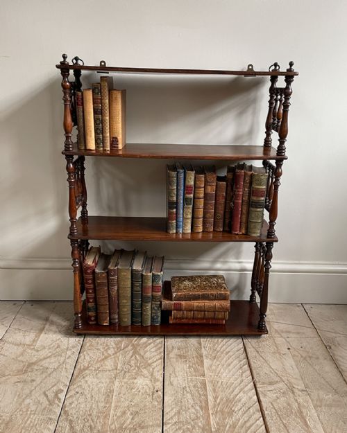 FINE SET OF MAHOGANY WALL SHELVES - ADDITIONAL PHOTO 6