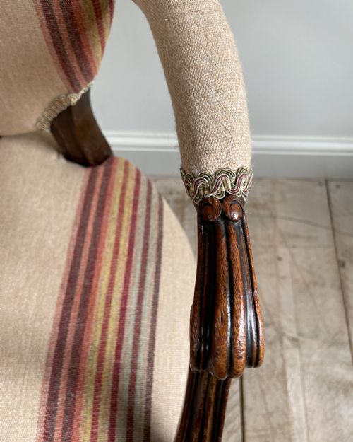 LOVELY EARLY 19TH CENTURY MAHOGANY FAUTEUIL - ADDITIONAL PHOTO 7