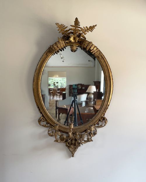 spectacular large gilt girandole mirror - CATEGORY: ANTIQUE MIRRORS - DATED 19TH CENTURY