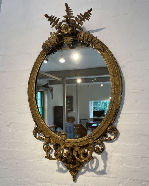 SPECTACULAR LARGE GILT GIRANDOLE MIRROR - ADDITIONAL PHOTO 1