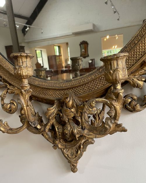 SPECTACULAR LARGE GILT GIRANDOLE MIRROR - ADDITIONAL PHOTO 4