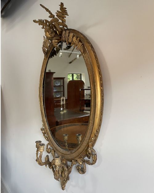 SPECTACULAR LARGE GILT GIRANDOLE MIRROR - ADDITIONAL PHOTO 8