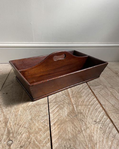 19th century mahogany cutlery tray - CATEGORY: ANTIQUE MISCELLANEOUS - DATED 19TH CENTURY