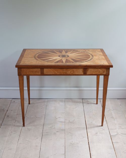 STUNNING EARLY 20TH CENTURY SCANDINAVIAN PARQUETRY CENTRE TABLE - ADDITIONAL PHOTO 1