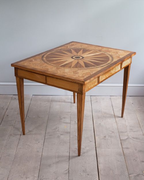STUNNING EARLY 20TH CENTURY SCANDINAVIAN PARQUETRY CENTRE TABLE - ADDITIONAL PHOTO 2