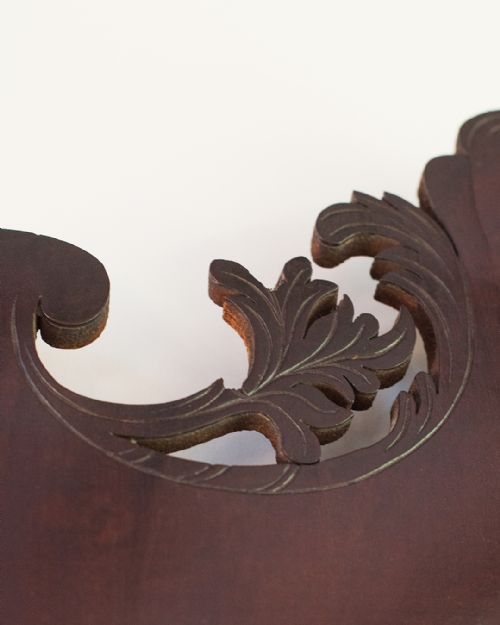 FINE QUALITY GEORGE IV MAHOGANY FRET WALL MIRROR - ADDITIONAL PHOTO 4