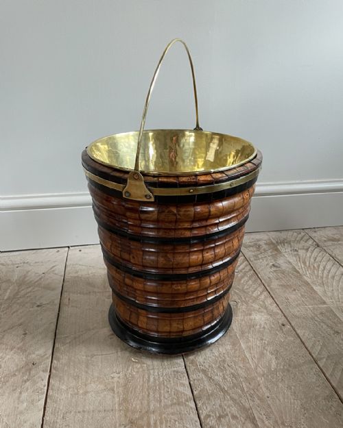 19TH CENTURY DUTCH CHERRYWOOD TEA BUCKET - ADDITIONAL PHOTO 1