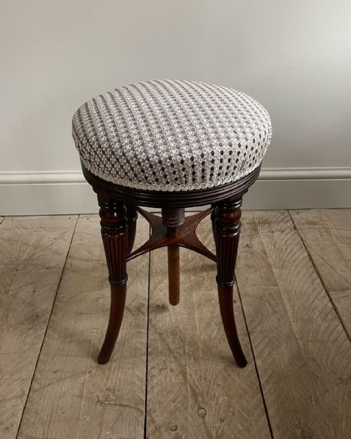REGENCY MAHOGANY PIANO STOOL - ADDITIONAL PHOTO 1