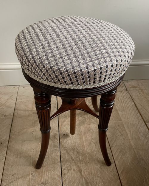REGENCY MAHOGANY PIANO STOOL - ADDITIONAL PHOTO 2