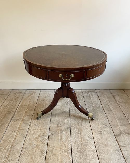 LOVELY SMALL GEORGIAN MAHOGANY DRUM TABLE - ADDITIONAL PHOTO 1