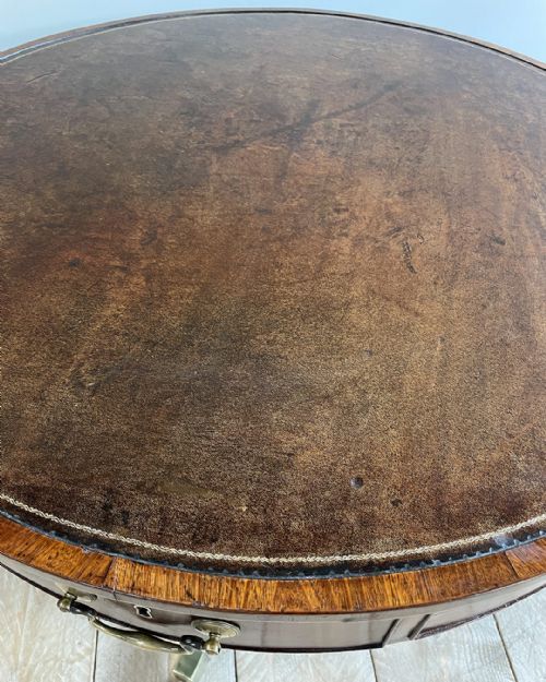 LOVELY SMALL GEORGIAN MAHOGANY DRUM TABLE - ADDITIONAL PHOTO 3