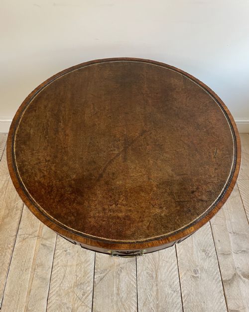 LOVELY SMALL GEORGIAN MAHOGANY DRUM TABLE - ADDITIONAL PHOTO 4