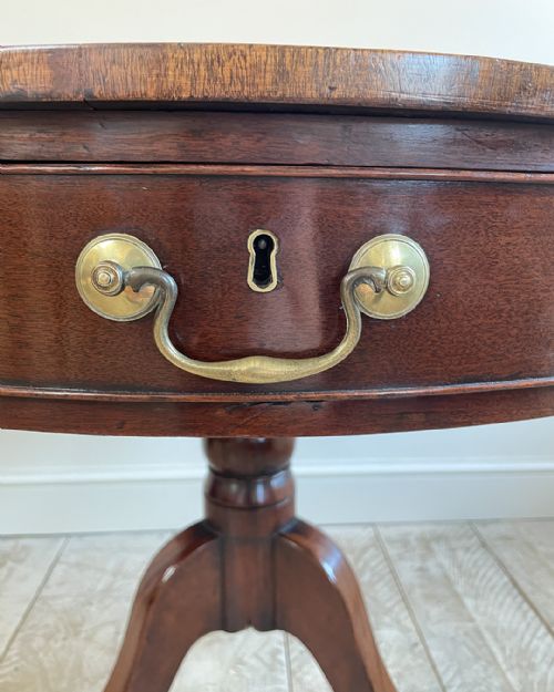 LOVELY SMALL GEORGIAN MAHOGANY DRUM TABLE - ADDITIONAL PHOTO 6
