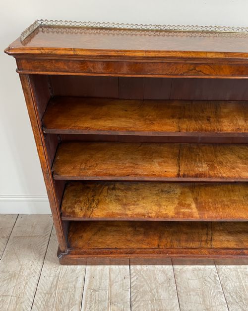 19TH CENTURY WALNUT OPEN BOOKCASE - ADDITIONAL PHOTO 5