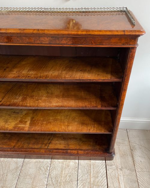 19TH CENTURY WALNUT OPEN BOOKCASE - ADDITIONAL PHOTO 6