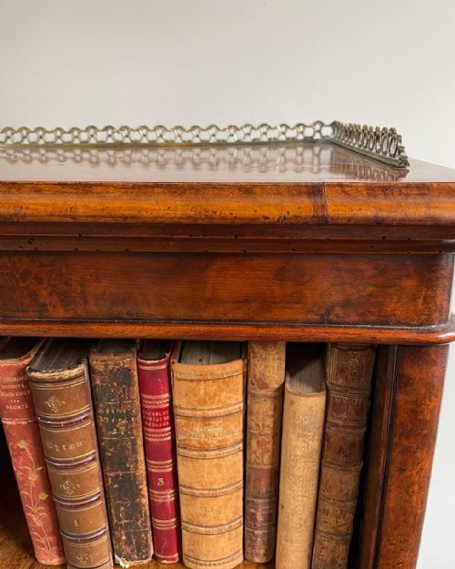 19TH CENTURY WALNUT OPEN BOOKCASE - ADDITIONAL PHOTO 9