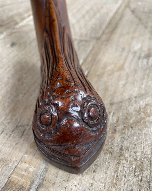 UNIQUE AND FINELY CARVED MAHOGANY TRIPOD TABLE - ADDITIONAL PHOTO 8