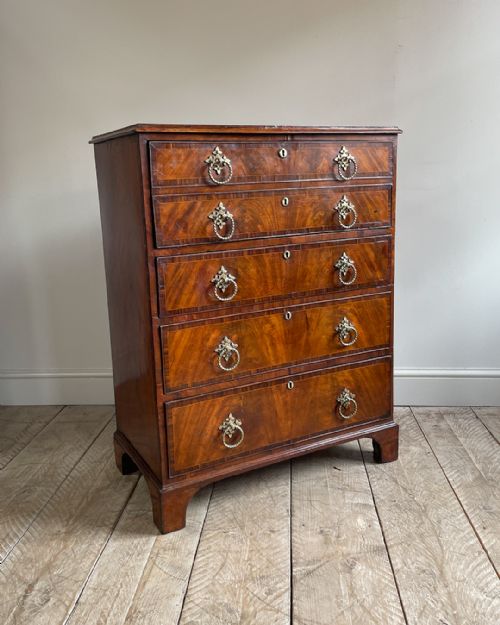 georgian mahogany secretaire chest of drawers - CATEGORY: ANTIQUE CHEST OF DRAWERS - DATED GEORGIAN