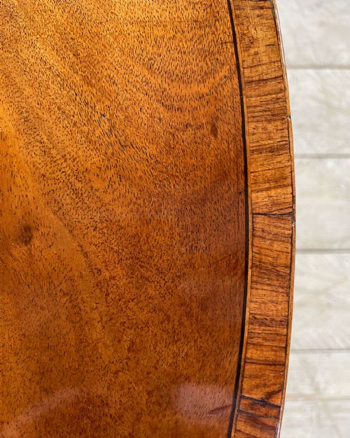 ELEGANT GEORGIAN MAHOGANY DEMILUNE CARD TABLE - ADDITIONAL PHOTO 4