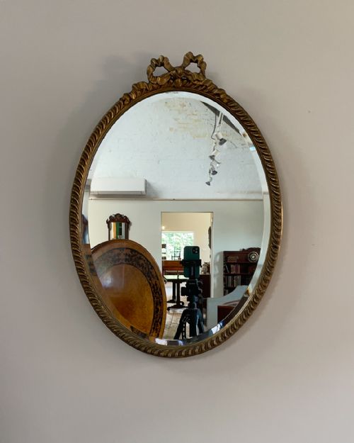 PAIR OF EDWARDIAN OVAL GILT MIRRORS - ADDITIONAL PHOTO 2