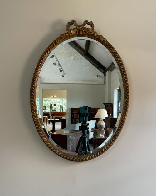 PAIR OF EDWARDIAN OVAL GILT MIRRORS - ADDITIONAL PHOTO 4