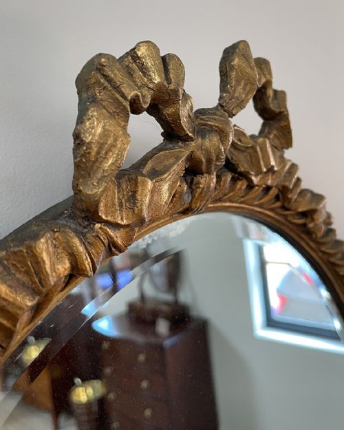 PAIR OF EDWARDIAN OVAL GILT MIRRORS - ADDITIONAL PHOTO 5
