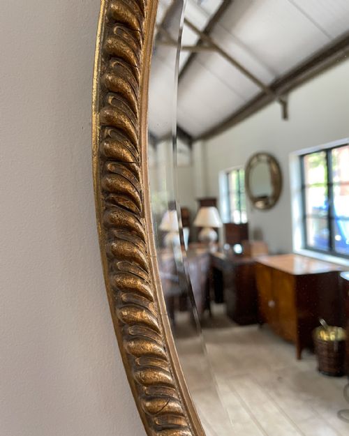 PAIR OF EDWARDIAN OVAL GILT MIRRORS - ADDITIONAL PHOTO 7