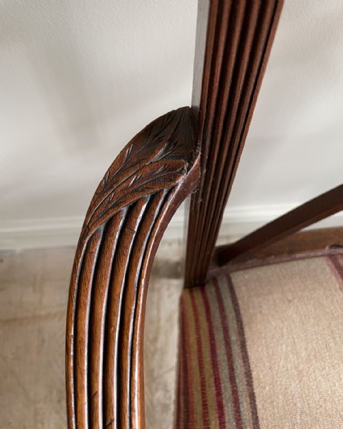 FINE PAIR OF GEORGIAN MAHOGANY CARVER CHAIRS - ADDITIONAL PHOTO 6