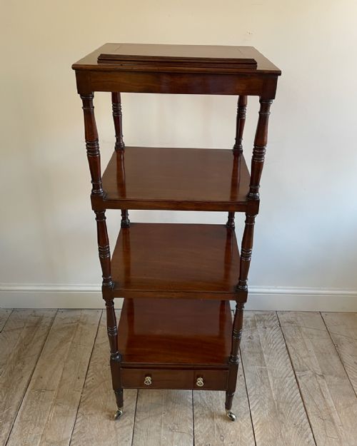 FINE QUALITY REGENCY MAHOGANY WHATNOT - ADDITIONAL PHOTO 3