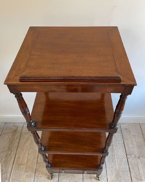 FINE QUALITY REGENCY MAHOGANY WHATNOT - ADDITIONAL PHOTO 4