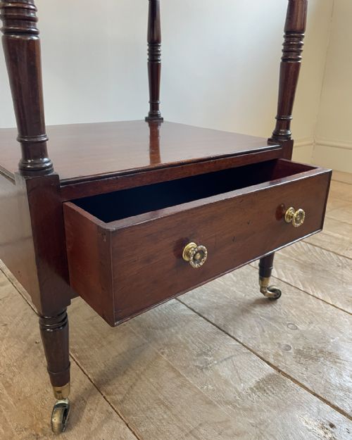 FINE QUALITY REGENCY MAHOGANY WHATNOT - ADDITIONAL PHOTO 6