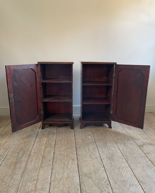 PAIR OF GEORGIAN MAHOGANY PEDESTAL CABINETS - ADDITIONAL PHOTO 2