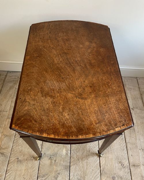 BEAUTIFUL GEORGIAN MAHOGANY OVAL PEMBROKE TABLE - ADDITIONAL PHOTO 5