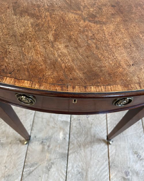 BEAUTIFUL GEORGIAN MAHOGANY OVAL PEMBROKE TABLE - ADDITIONAL PHOTO 8