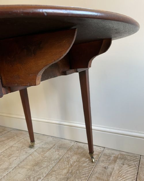 BEAUTIFUL GEORGIAN MAHOGANY OVAL PEMBROKE TABLE - ADDITIONAL PHOTO 9