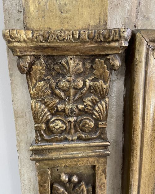 LARGE 19TH CENTURY FRENCH PAINTED AND GILDED MIRROR - ADDITIONAL PHOTO 7