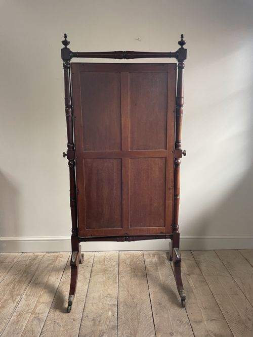 REGENCY MAHOGANY CHEVAL MIRROR - ADDITIONAL PHOTO 3