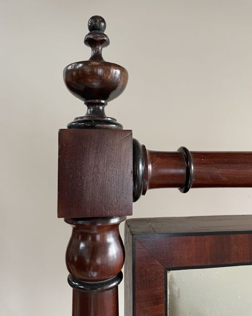 REGENCY MAHOGANY CHEVAL MIRROR - ADDITIONAL PHOTO 6