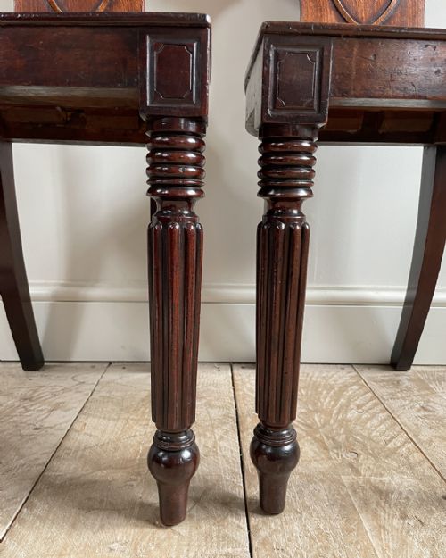 PAIR OF GEORGE IV MAHOGANY HALL CHAIRS - ADDITIONAL PHOTO 2