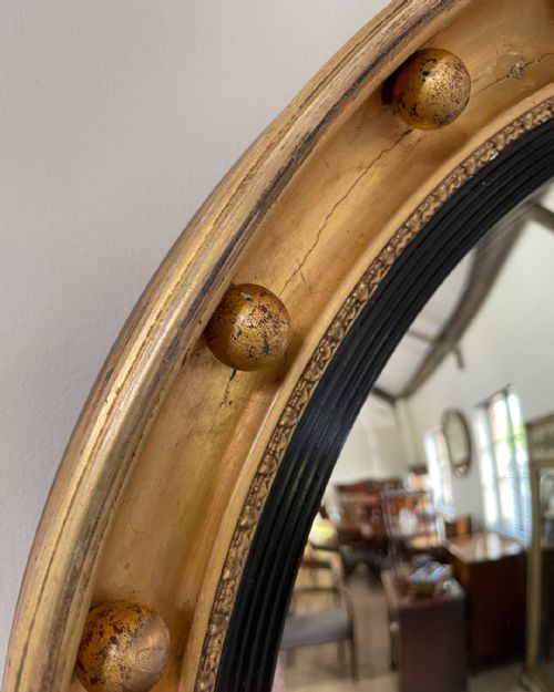 19TH CENTURY CONVEX MIRROR WITH EAGLE - ADDITIONAL PHOTO 6